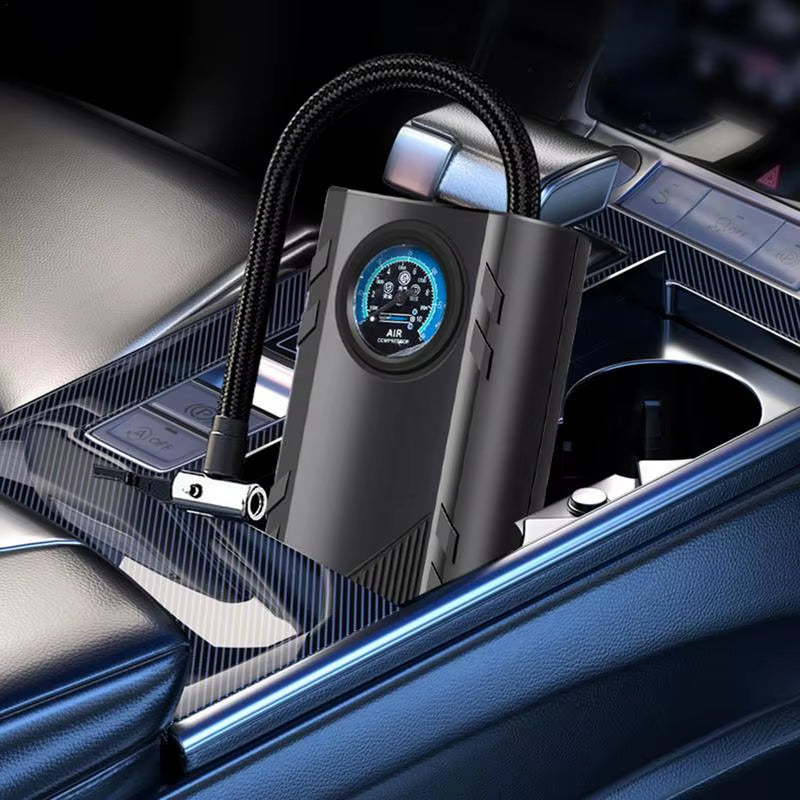Portable Electric Tire Inflator with Pressure Gauge - Fast and Efficient Air Pump for Quick Inflation