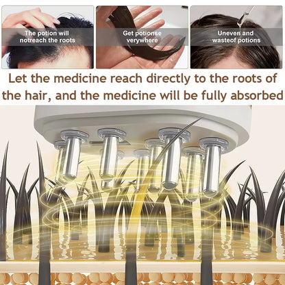 Revitalize Your Hair: Microcurrent Scalp Massager Comb with Red Light Therapy & Vibration for Effective Anti-Hair Loss Treatment