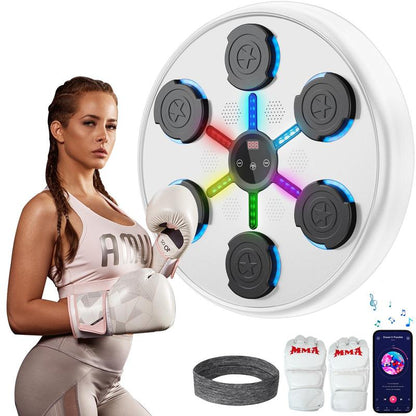 Music Boxing Machine, Boxing Music Workout Machine for Adults Kids, Smart Bluetooth Boxing Music Trainer, Wall Mounted Musical Punching Pad