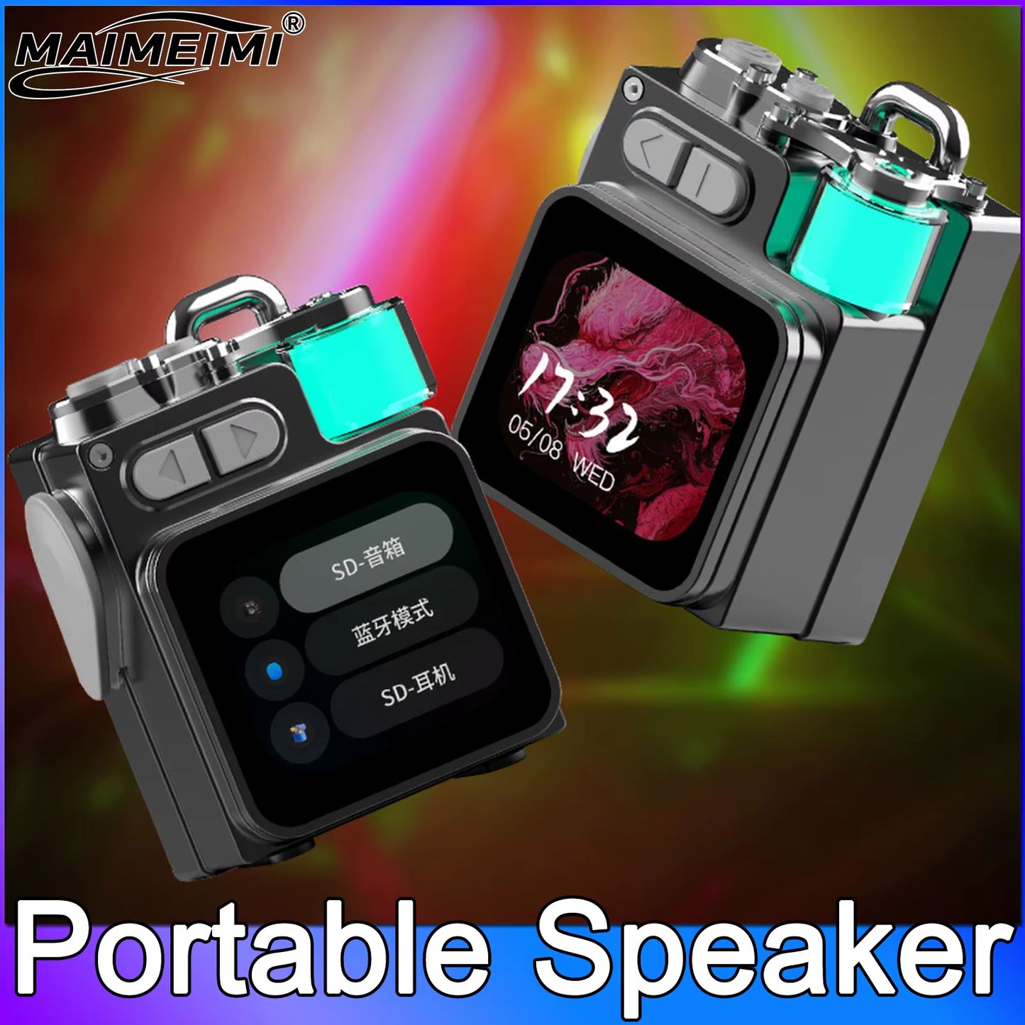 Bluetooth Metal Wireless Speaker with LED Display & RGB Subwoofer - Ultimate Portable Audio Experience