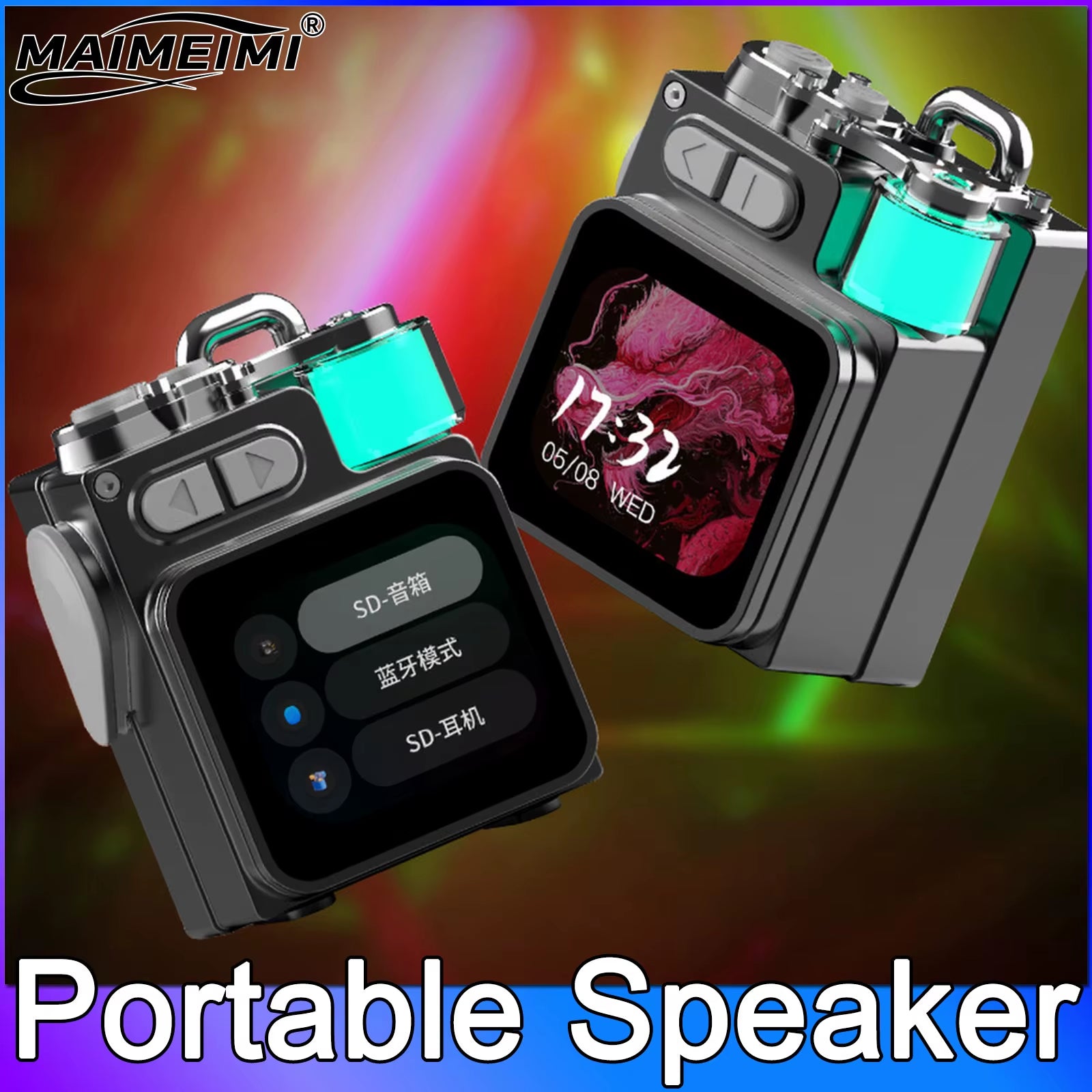Bluetooth Metal Wireless Speaker with LED Display & RGB Subwoofer - Ultimate Portable Audio Experience