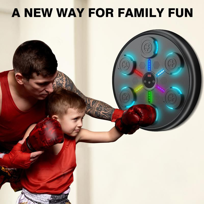 Music Boxing Machine, Boxing Music Workout Machine for Adults Kids, Smart Bluetooth Boxing Music Trainer, Wall Mounted Musical Punching Pad