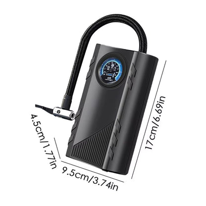 Portable Electric Tire Inflator with Pressure Gauge - Fast and Efficient Air Pump for Quick Inflation