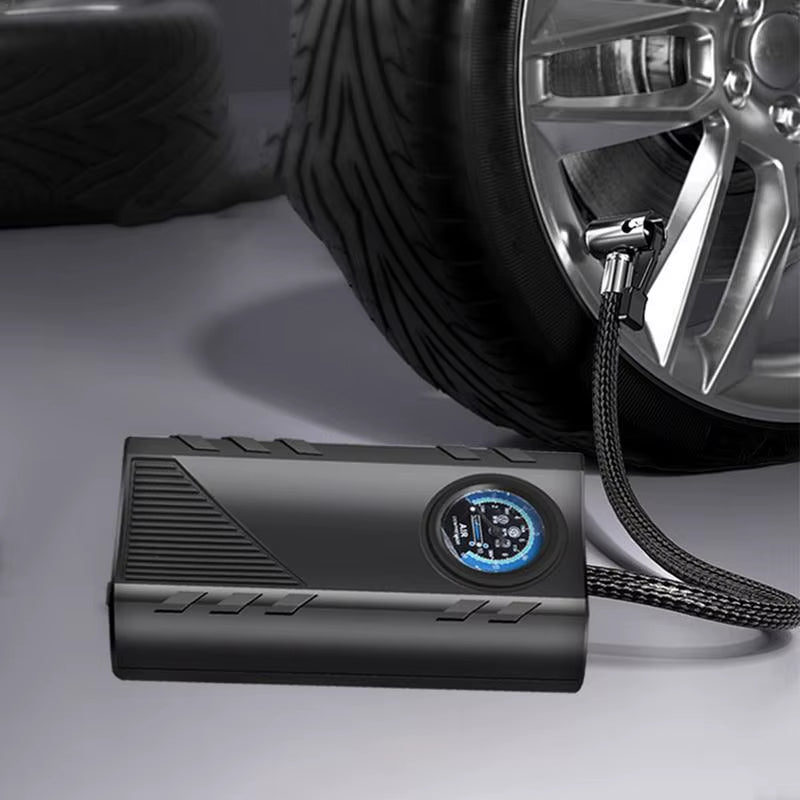 Portable Electric Tire Inflator with Pressure Gauge - Fast and Efficient Air Pump for Quick Inflation