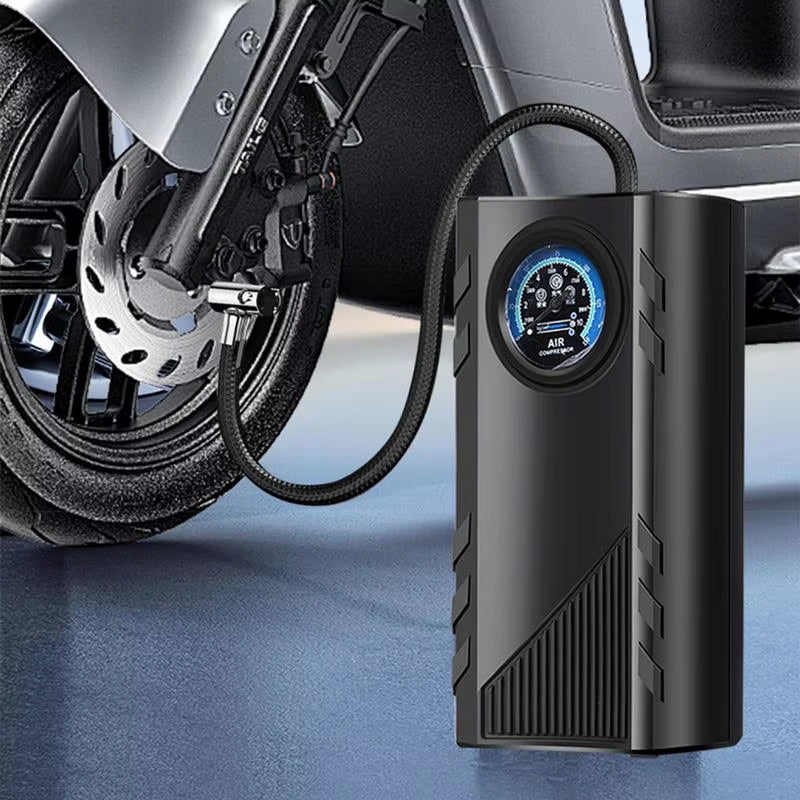 Portable Electric Tire Inflator with Pressure Gauge - Fast and Efficient Air Pump for Quick Inflation