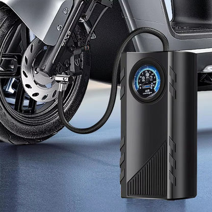 Portable Electric Tire Inflator with Pressure Gauge - Fast and Efficient Air Pump for Quick Inflation