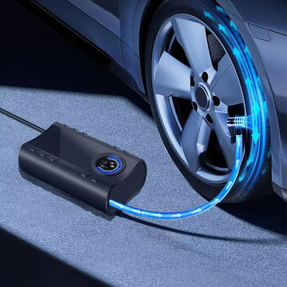 Portable Electric Tire Inflator with Pressure Gauge - Fast and Efficient Air Pump for Quick Inflation