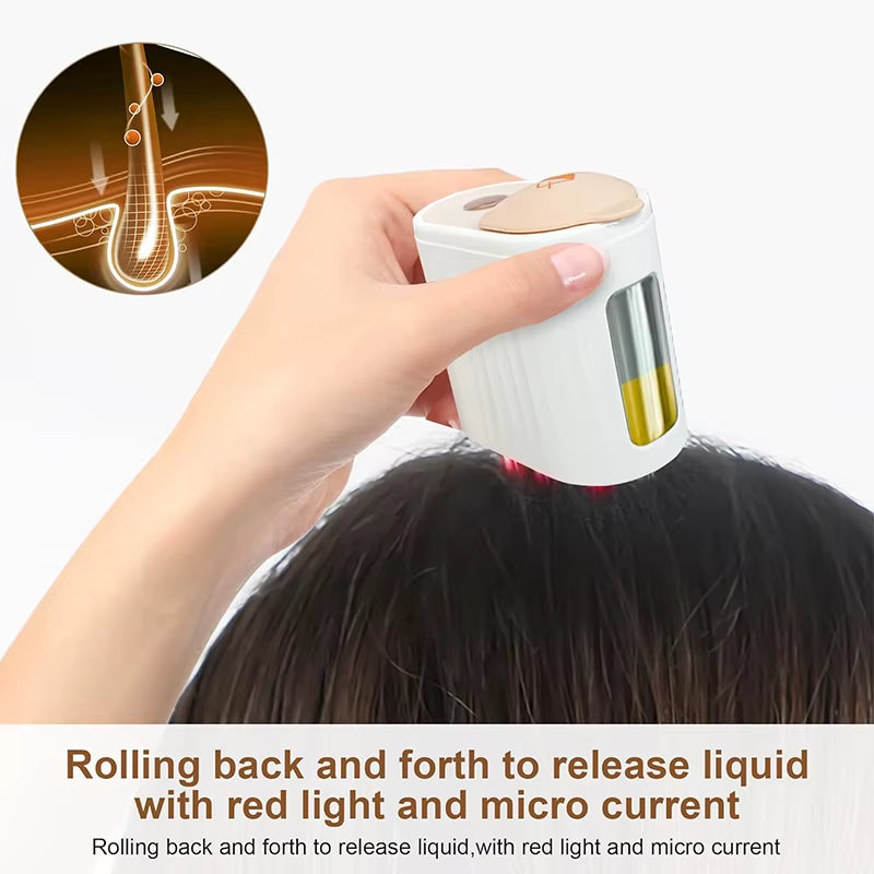 Revitalize Your Hair: Microcurrent Scalp Massager Comb with Red Light Therapy & Vibration for Effective Anti-Hair Loss Treatment