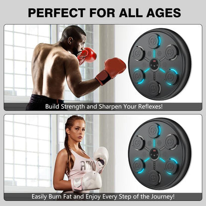 Music Boxing Machine, Boxing Music Workout Machine for Adults Kids, Smart Bluetooth Boxing Music Trainer, Wall Mounted Musical Punching Pad
