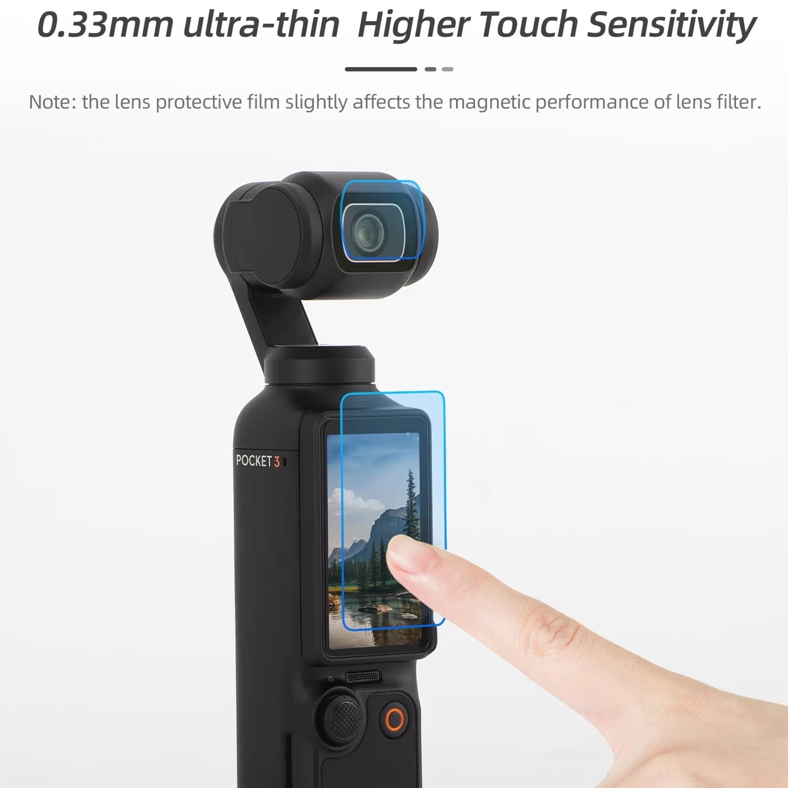 Ultimate High-Definition Explosion-Proof Tempered Glass Screen Protector Set for OSMO Pocket 3
