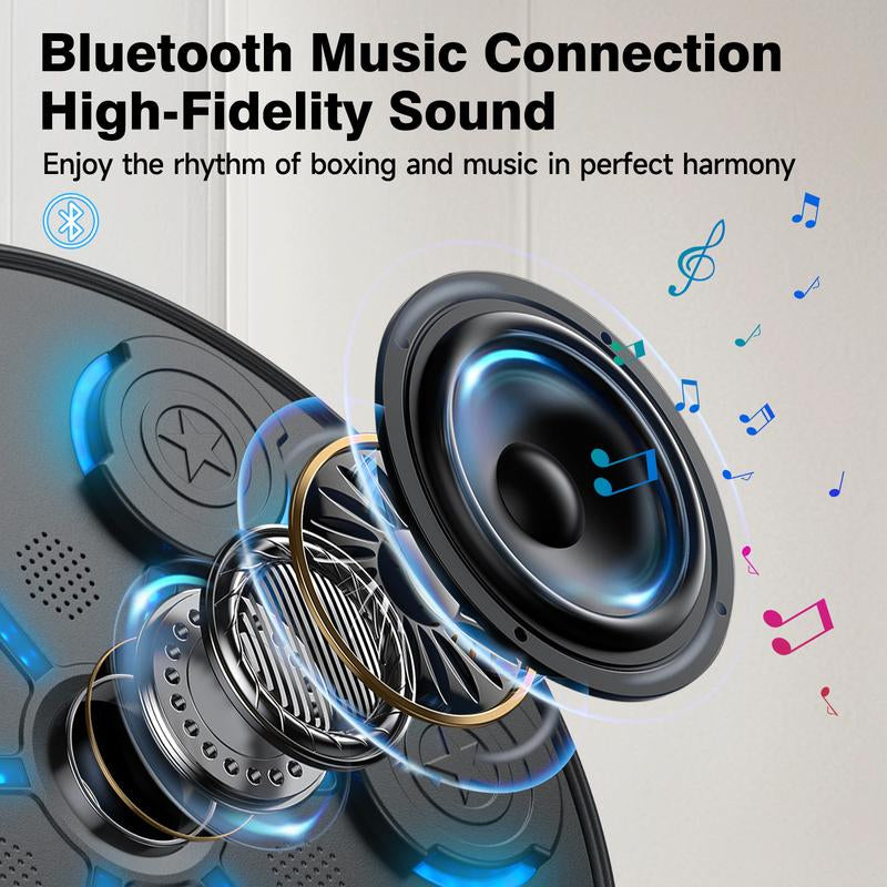 Music Boxing Machine, Boxing Music Workout Machine for Adults Kids, Smart Bluetooth Boxing Music Trainer, Wall Mounted Musical Punching Pad