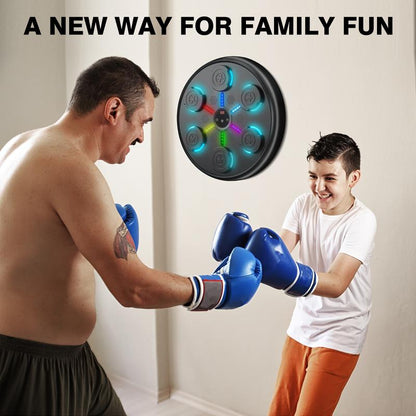 Music Boxing Machine, Boxing Music Workout Machine for Adults Kids, Smart Bluetooth Boxing Music Trainer, Wall Mounted Musical Punching Pad
