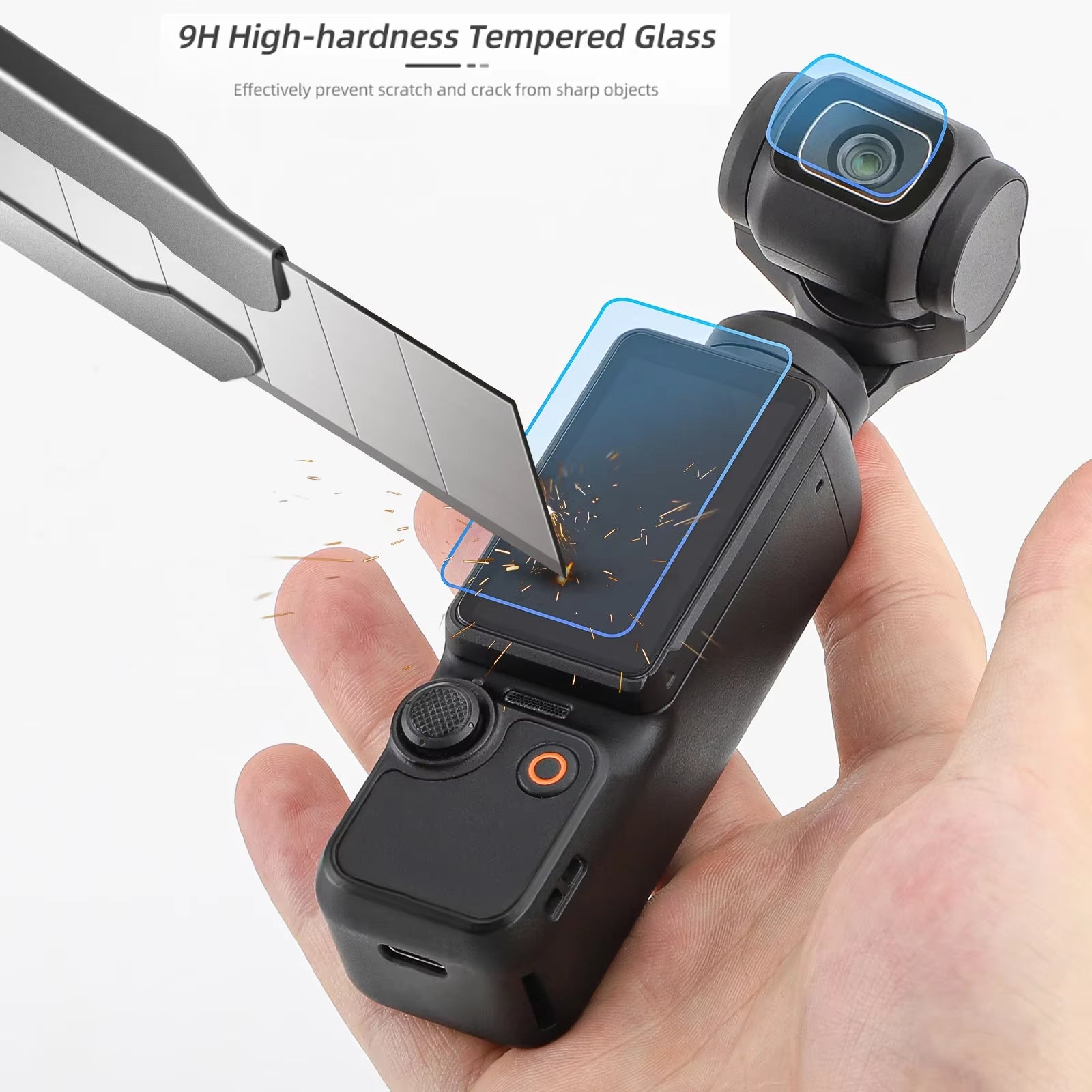 Ultimate High-Definition Explosion-Proof Tempered Glass Screen Protector Set for OSMO Pocket 3